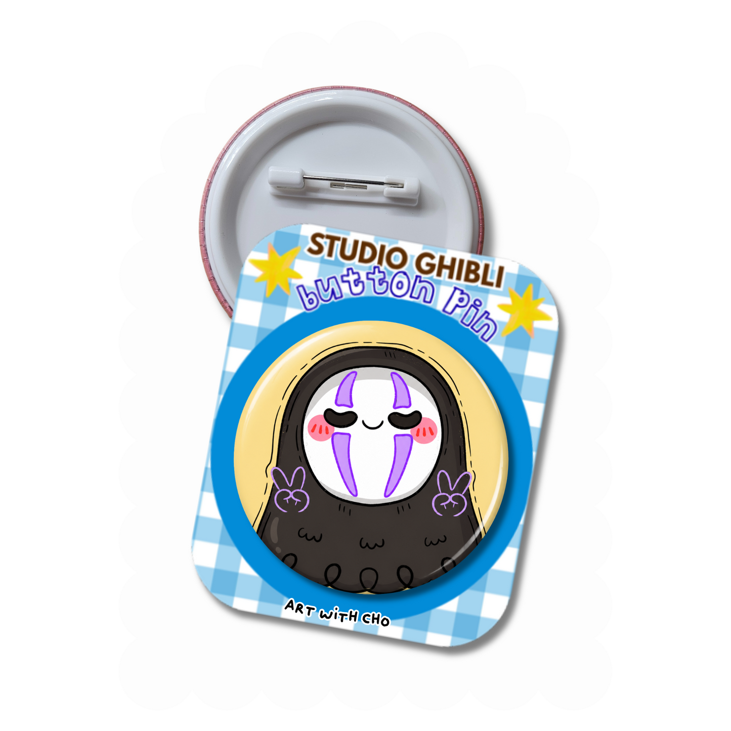 No Face - Studio Ghibli Button Pin