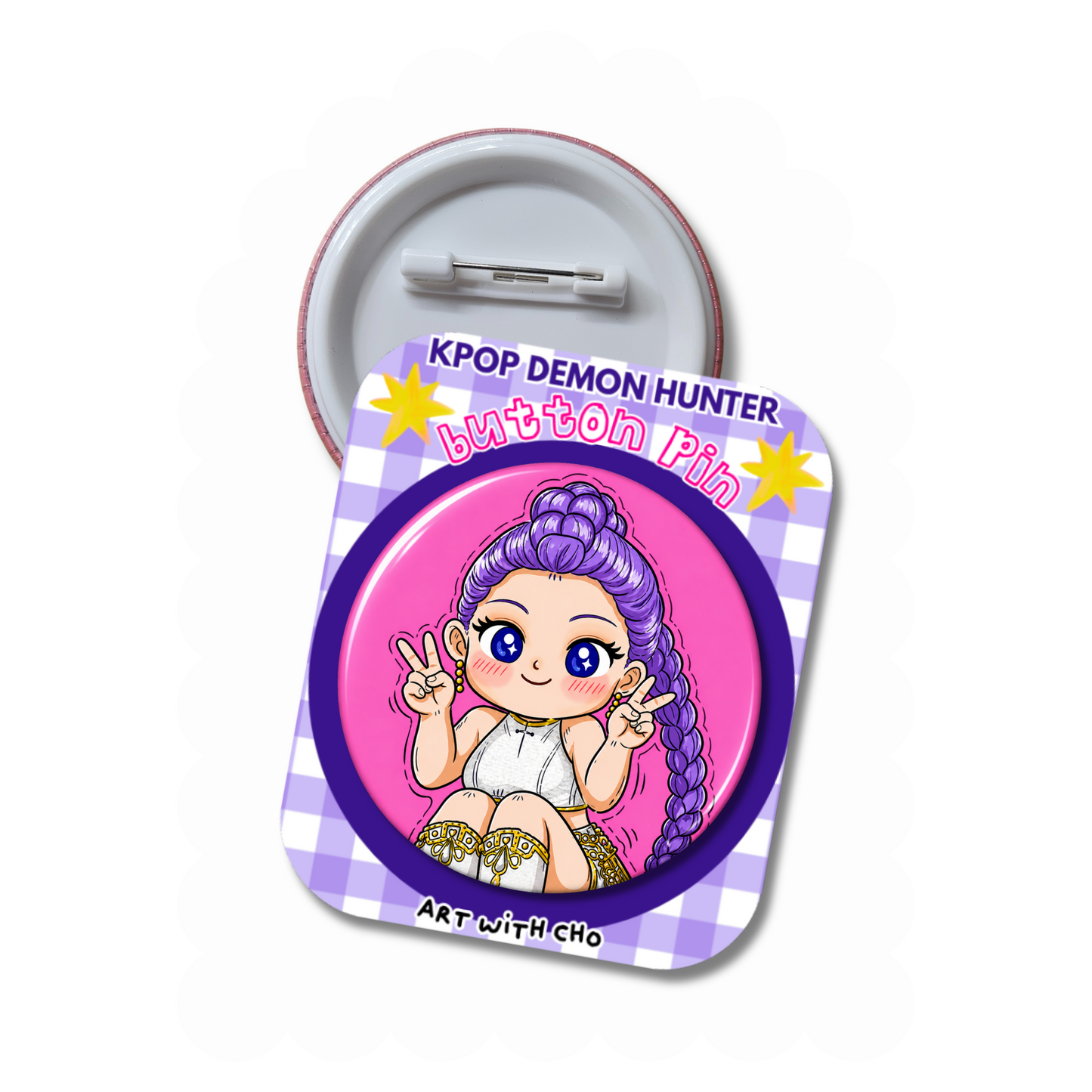 Rumi Huntrix- Kpop Demon Hunter Button Pin