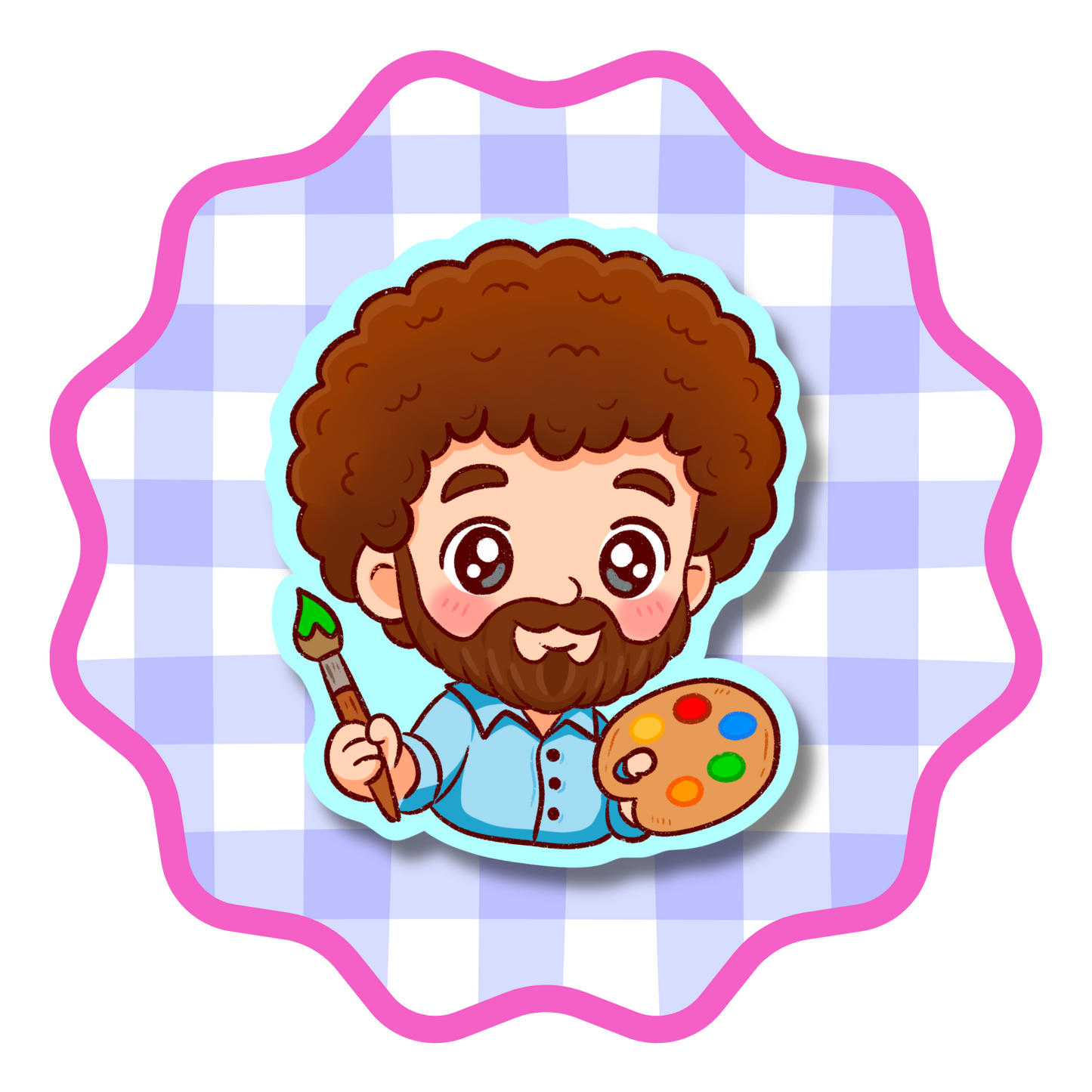 Bob Ross Painter Vinyl Sticker