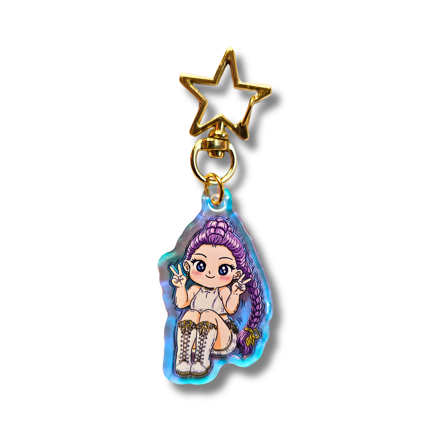 Rumi Huntrix- Kpop Demon Hunter Rainbow Acrylic Keychain