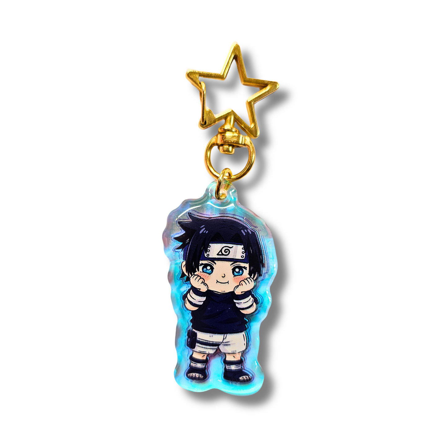 Sasuke - Naruto Anime Rainbow Acrylic Keychain
