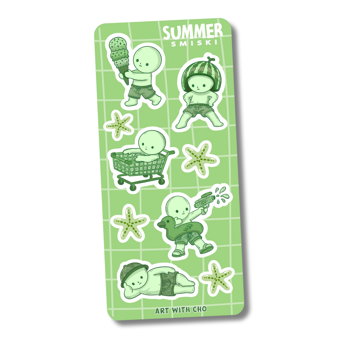 Summer Green Guy Sticker Sheet