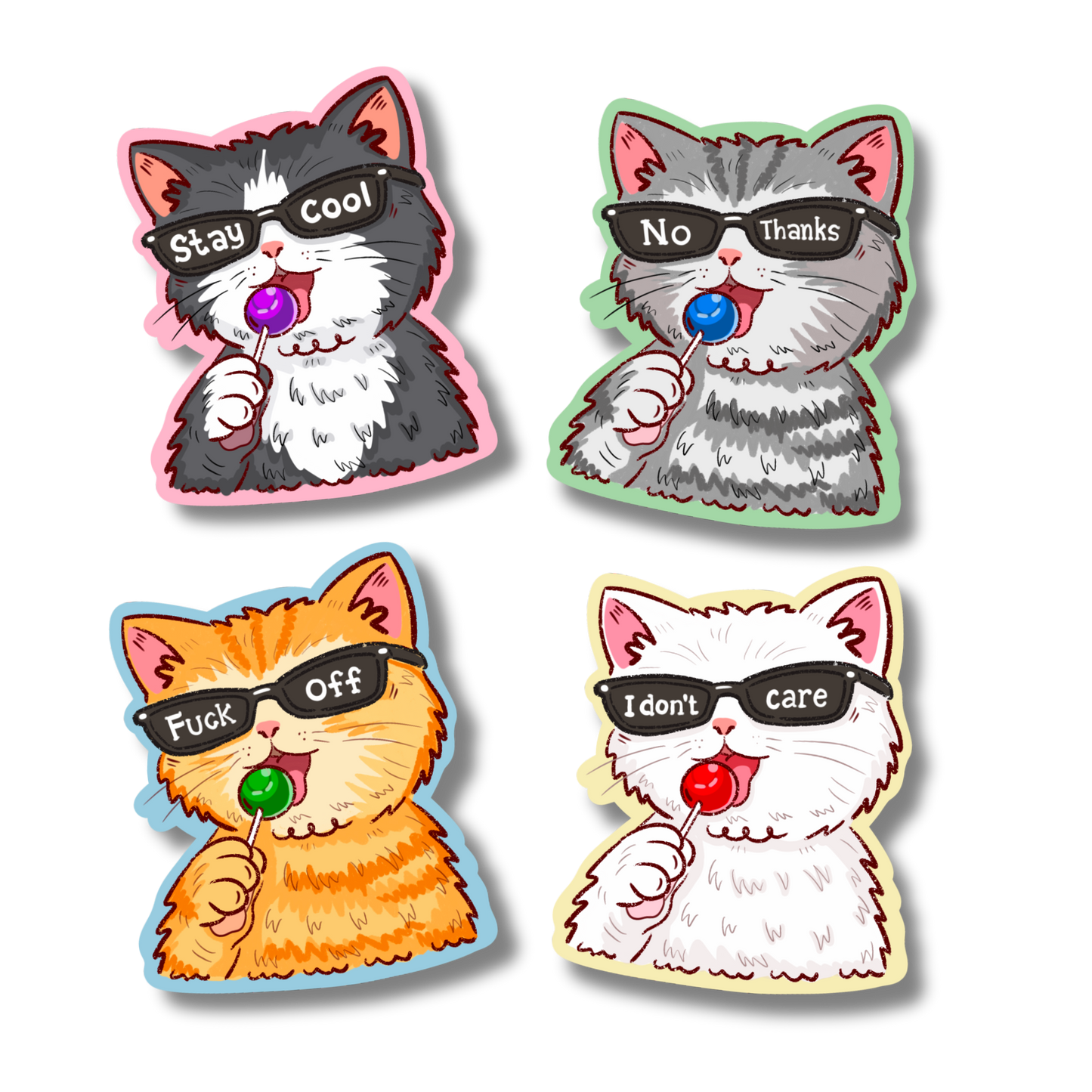 Sassy Cats Vinyl Stickers