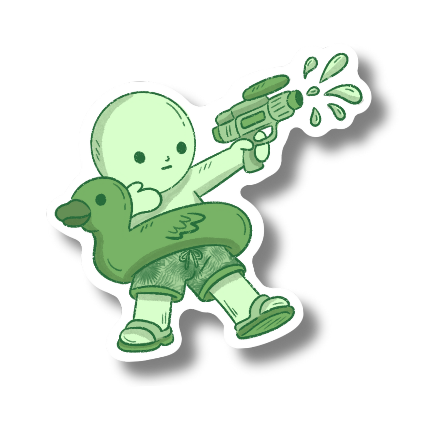 Summer Smiski Vinyl Sticker