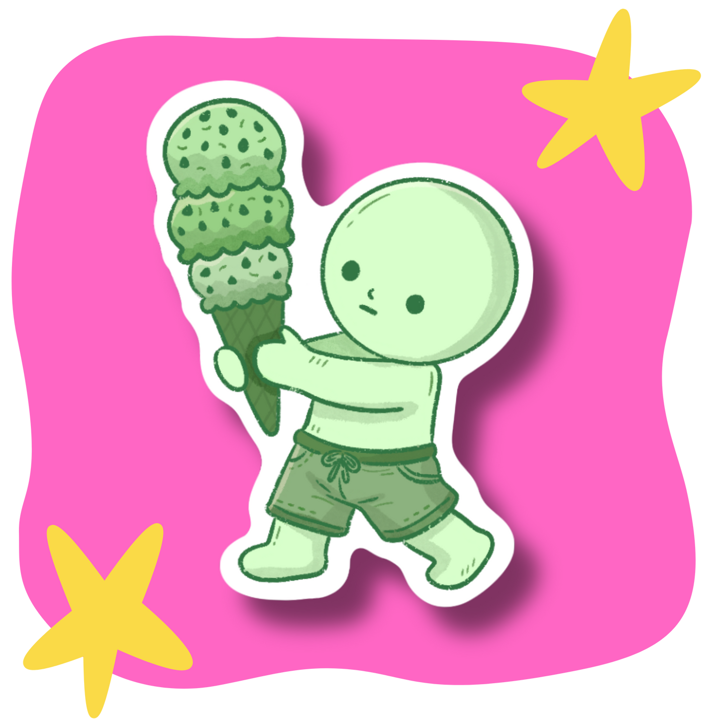 Ice cream Smiski Vinyl Sticker