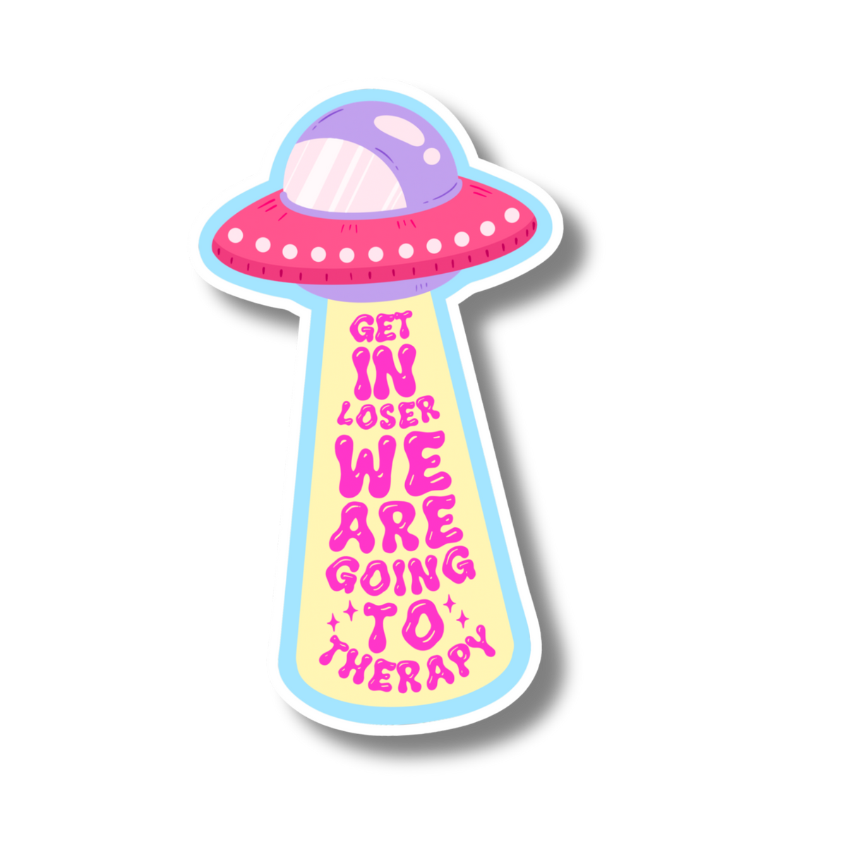 Spaceship Therapy Vinyl Sticker