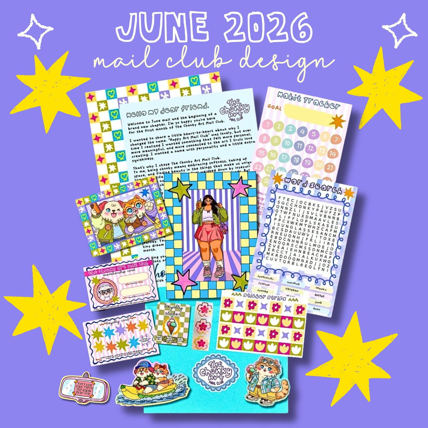 The Chonky Art Mail Club - Monthly Snail Mail