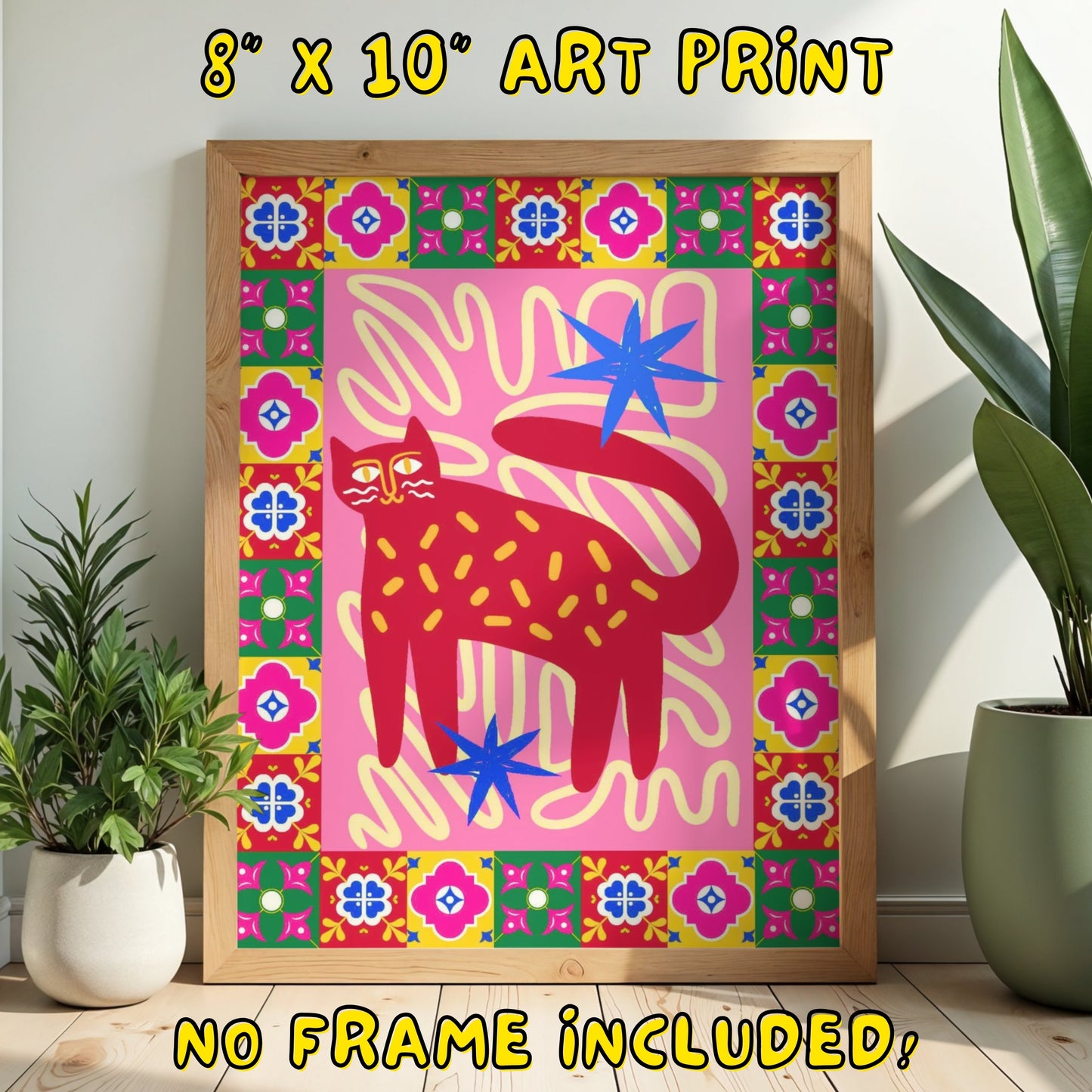 Red Cat Art Print - 8"x10"