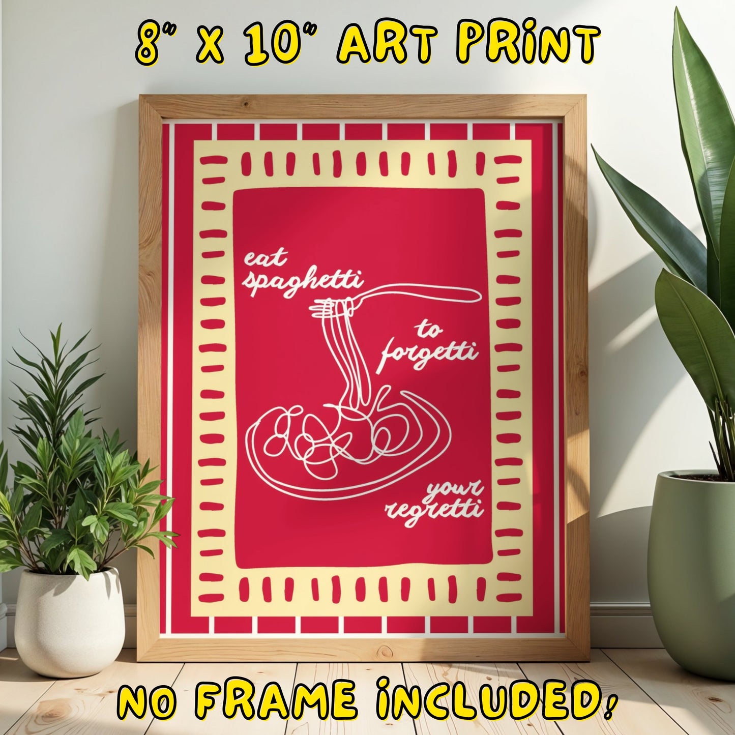 Spaghetti Art Print - 8"x10"