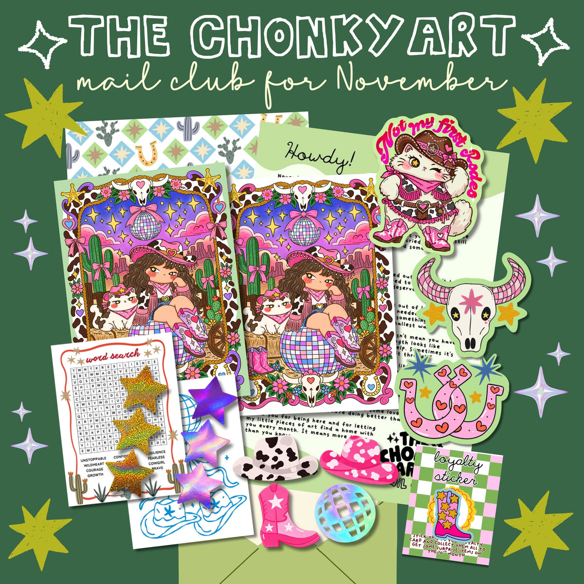 The Chonky Art Mail Club - Monthly Snail Mail
