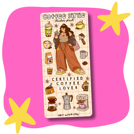 Coffee Girlie Sticker Sheet