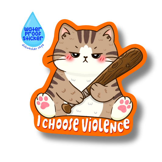 Violent Cat vinyl sticker
