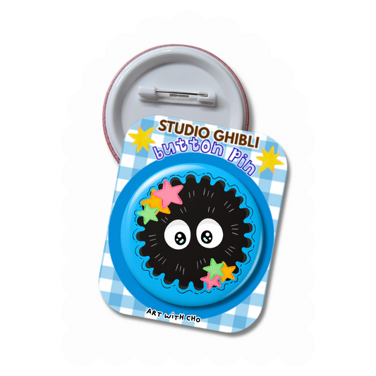 Soot Sprite - Studio Ghibli Button Pin
