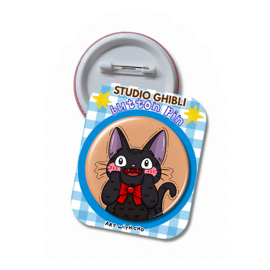Jiji - Studio Ghibli Button Pin