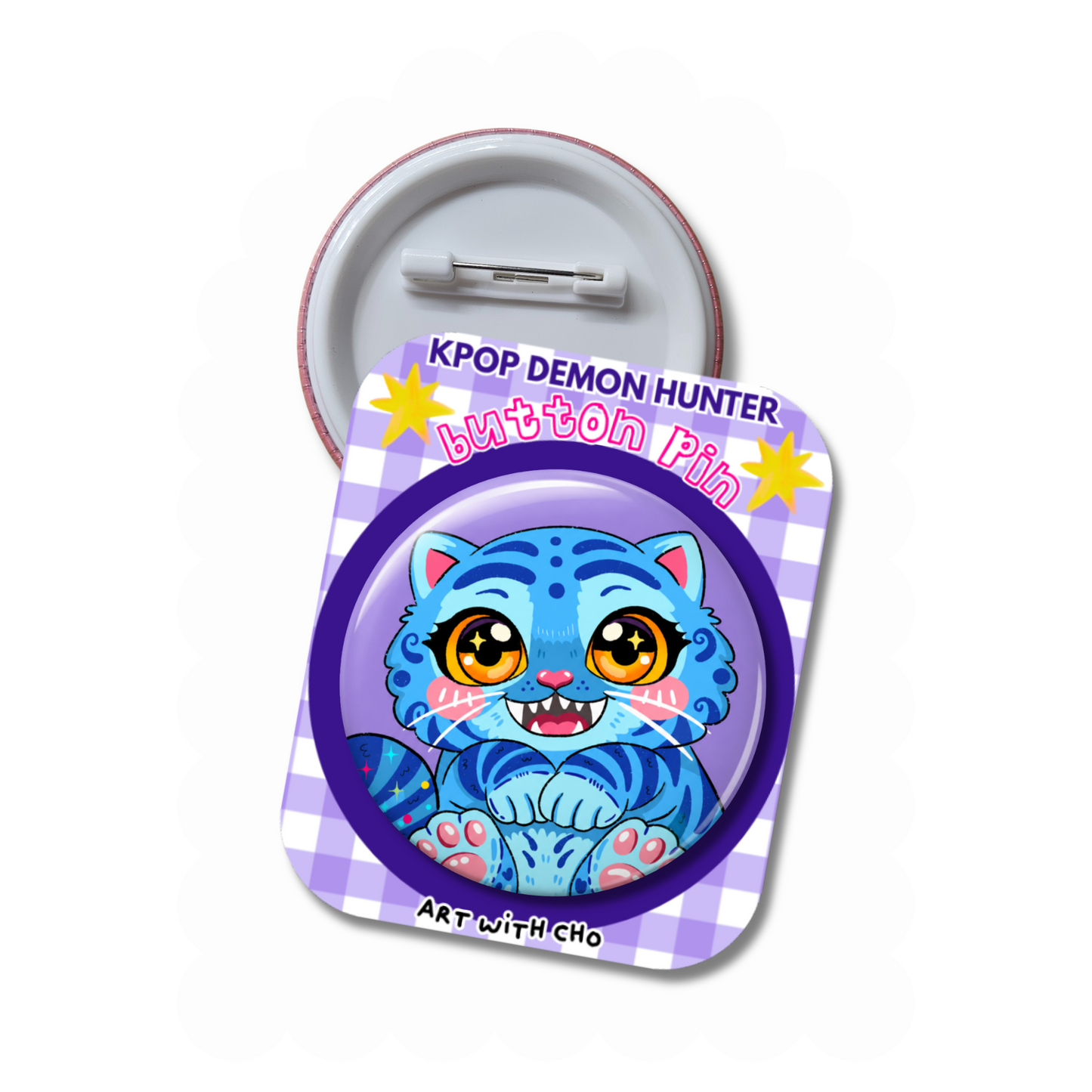 Derpy the tiger- Kpop Demon Hunter Button Pin