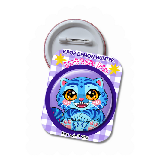 Derpy the tiger- Kpop Demon Hunter Button Pin