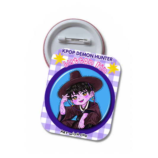 Jinu Saja Boys- Kpop Demon Hunter Button Pin