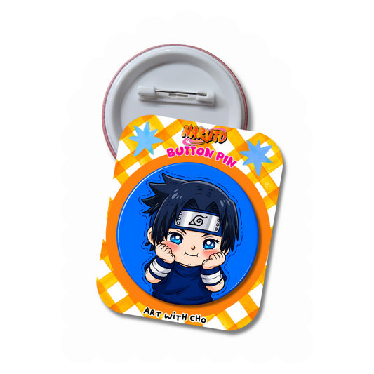 Sasuke - Ninja Anime Button Pin
