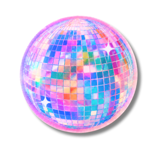 Holographic Disco Ball Vinyl Sticker