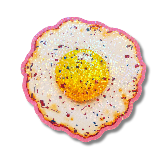 Glittery Egg Vinyl Sticker