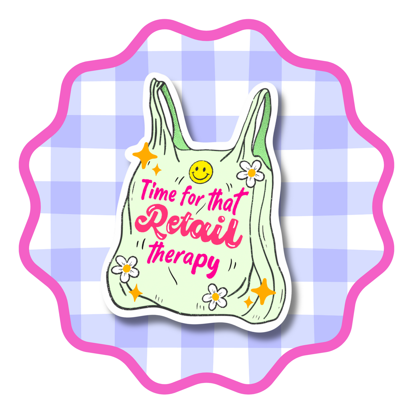 Retail Therapy Vinyl Sticker