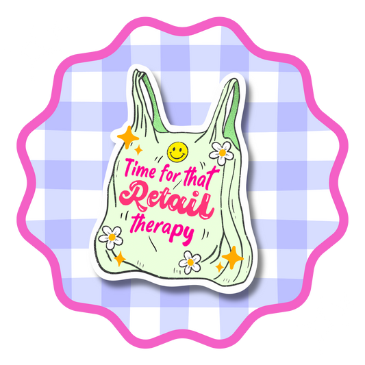 Retail Therapy Vinyl Sticker