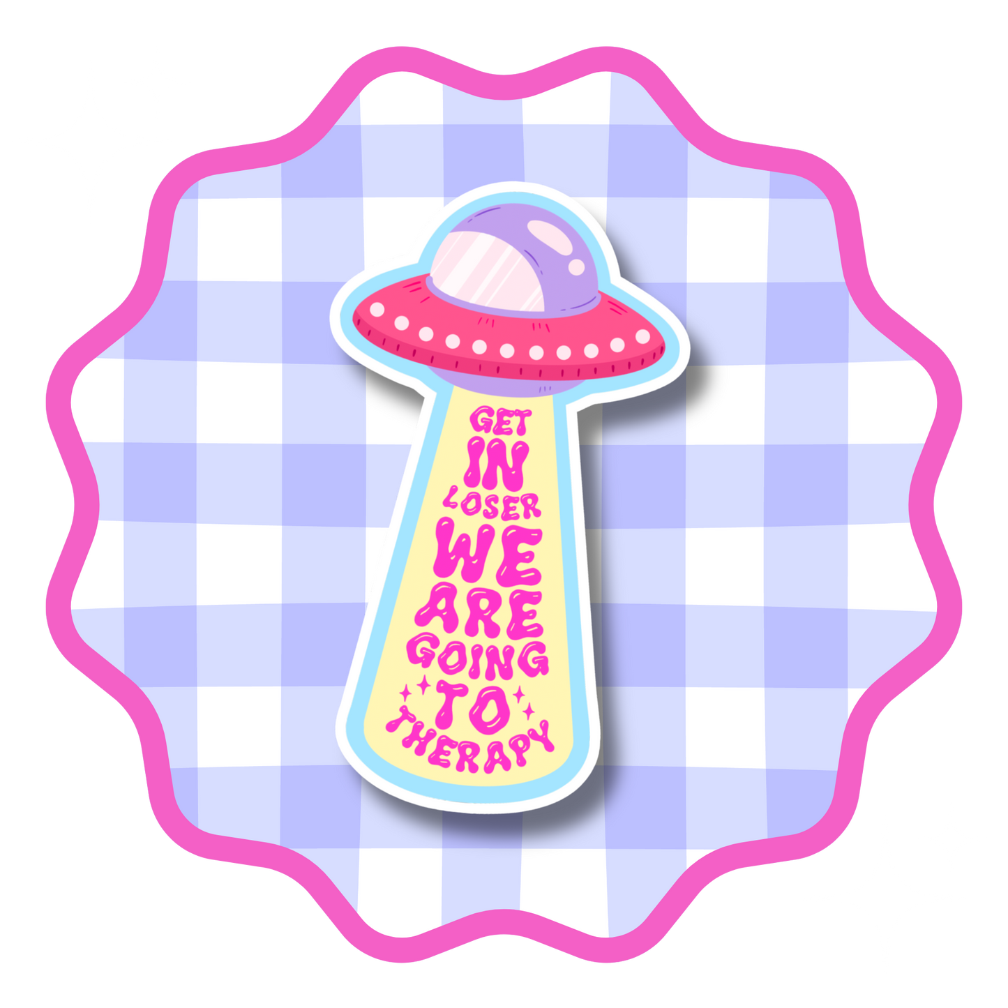 Spaceship Therapy Vinyl Sticker