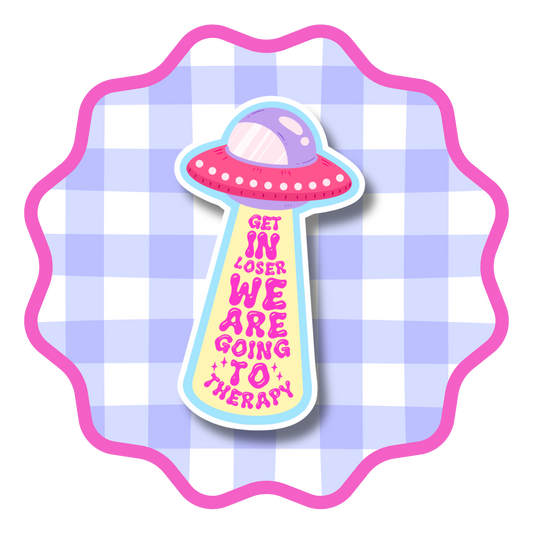 Spaceship Therapy Vinyl Sticker