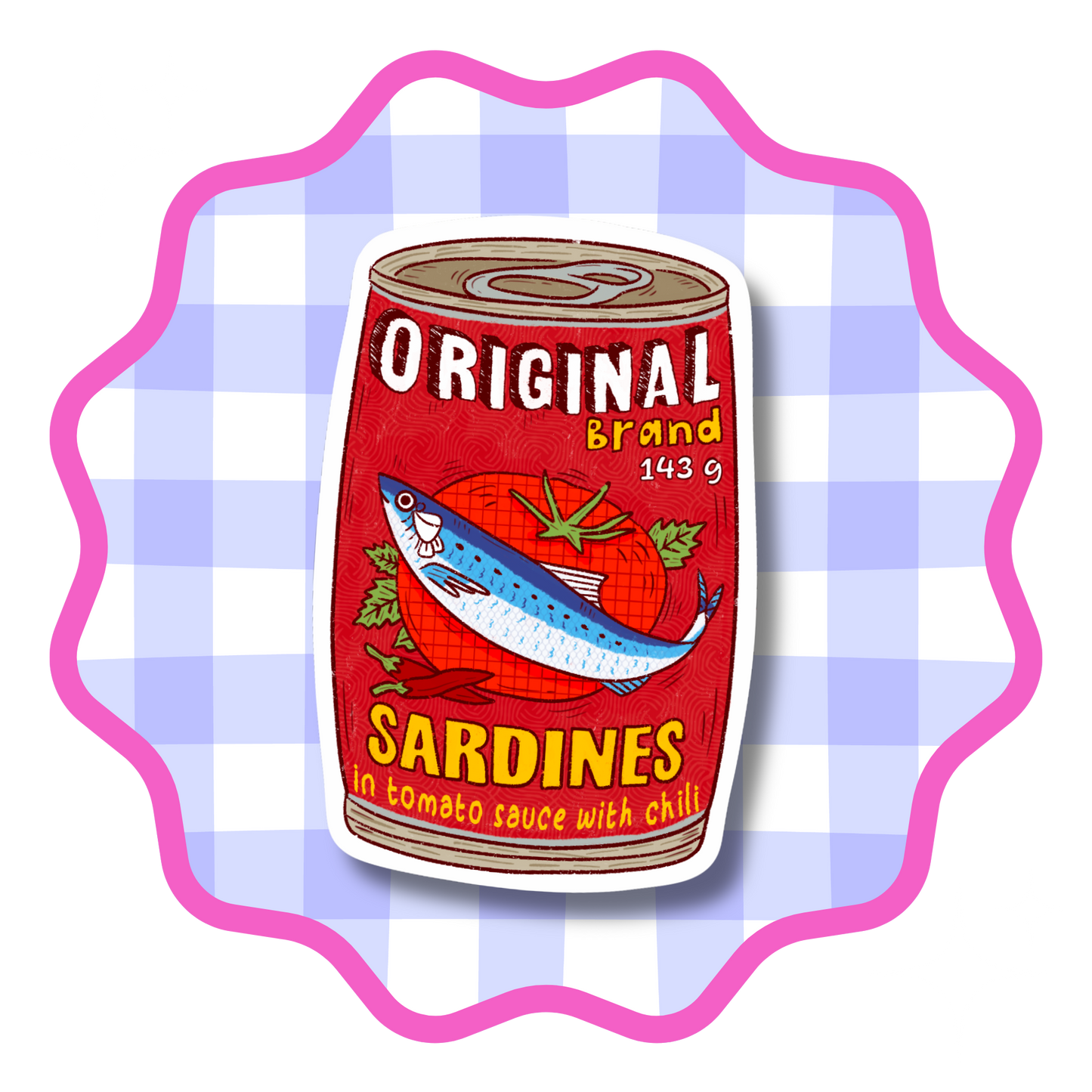 Tomato Sardines Vinyl Sticker