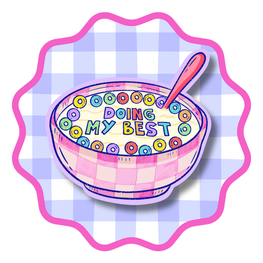 Doing my best Cereal Vinyl Sticker