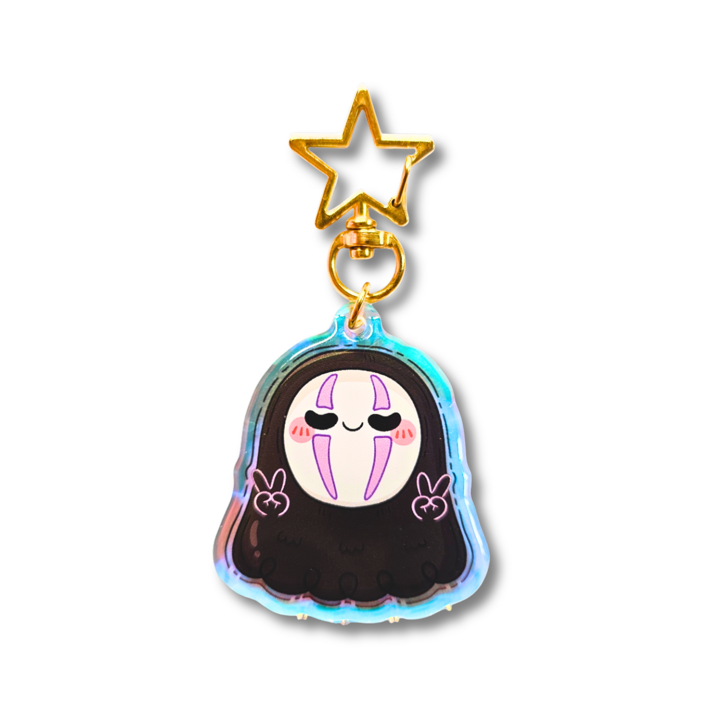 No Face - Studio Ghibli Rainbow Acrylic Keychain
