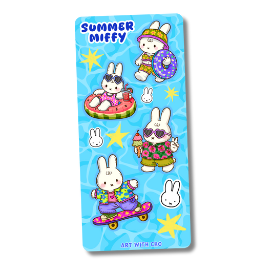 Summer Bunny Sticker Sheet
