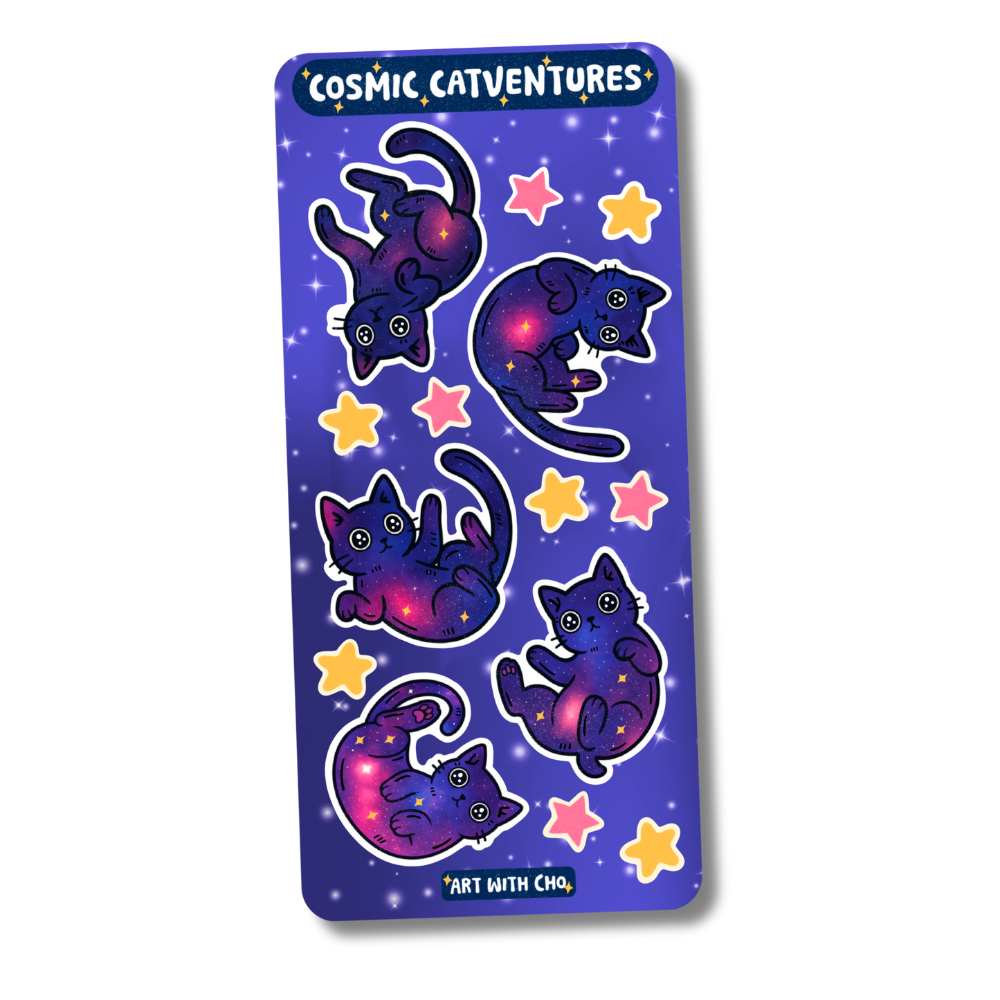 Cosmic Catventures Sticker Sheet