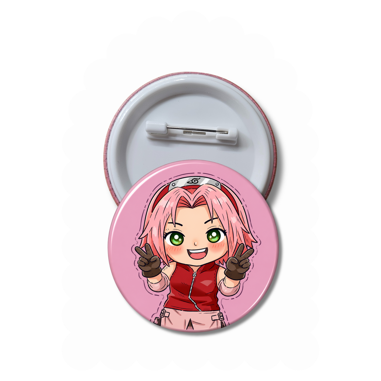 Sakura - Ninja Anime Button Pin