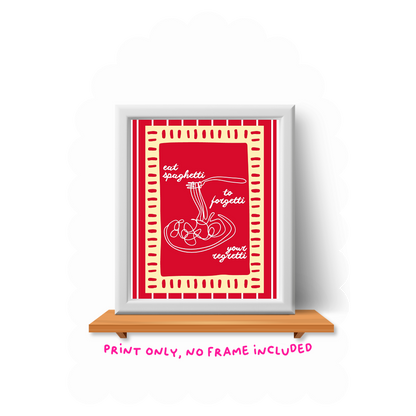 Spaghetti Art Print - 8"x10"