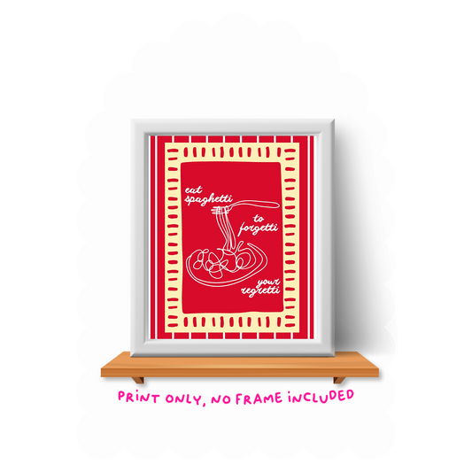 Spaghetti Art Print - 8"x10"