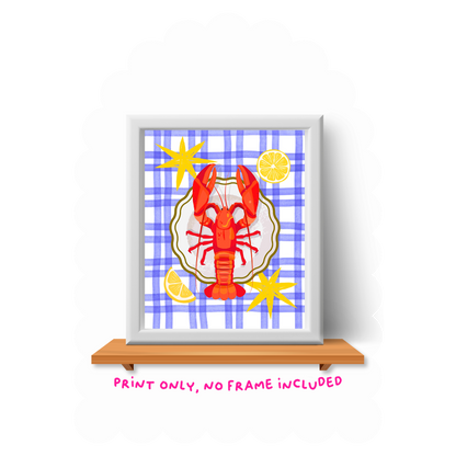 Lobster Art Print - 8"x10"