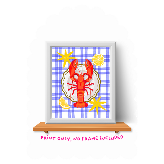 Lobster Art Print - 8"x10"