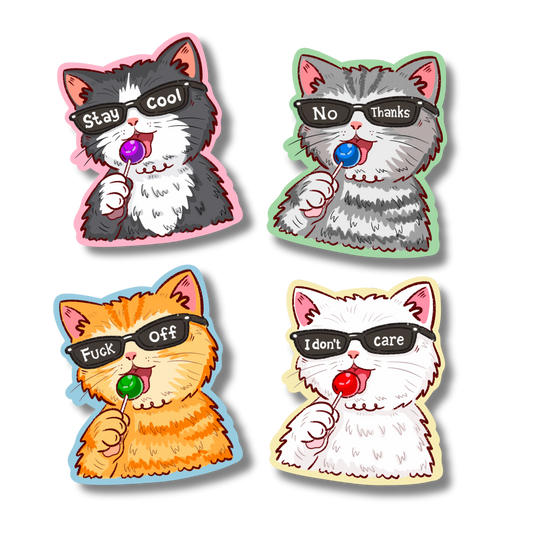 Sassy Cats Vinyl Stickers