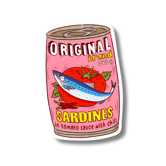 Pink Sardines Vinyl Sticker