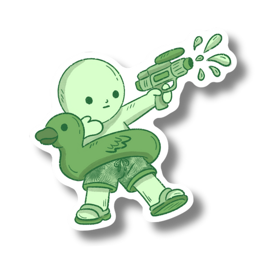 Summer Smiski Vinyl Sticker