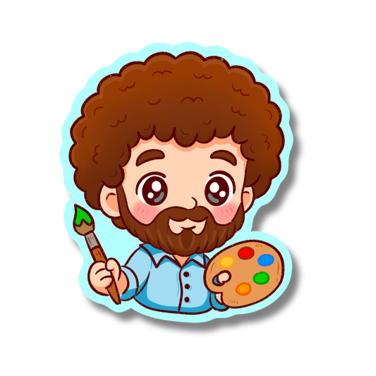 Bob Ross Painter Vinyl Sticker