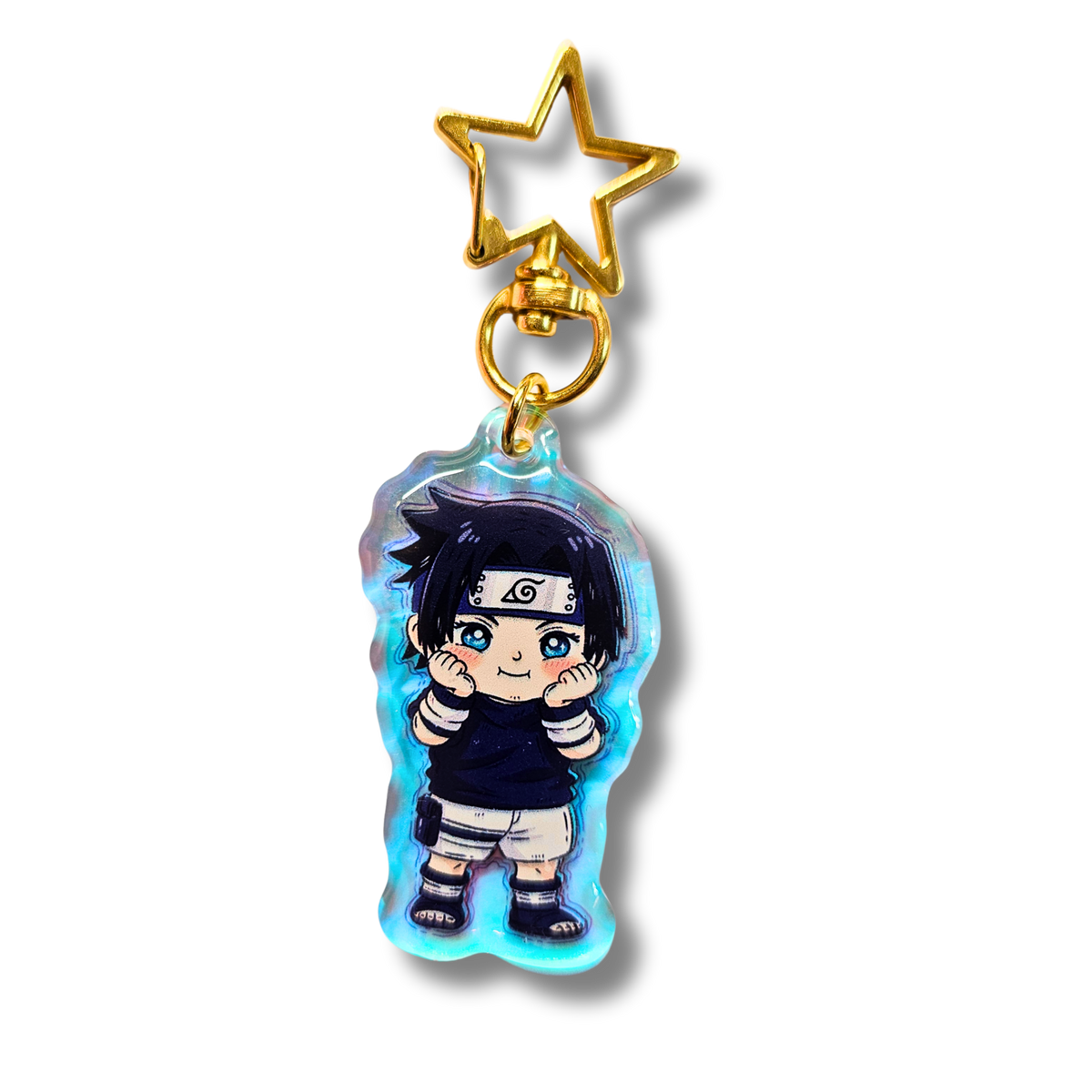 Sasuke - Naruto Anime Rainbow Acrylic Keychain