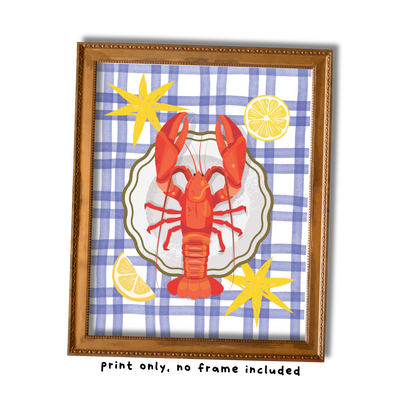 Lobster Art Print - 8"x10"
