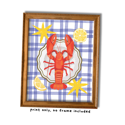 Lobster Art Print - 8"x10"