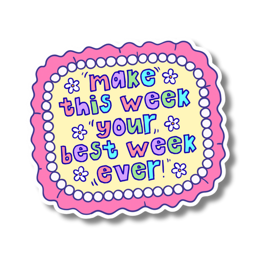 best week Vinyl Sticker