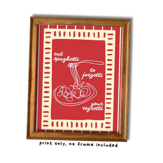Spaghetti Art Print - 8"x10"