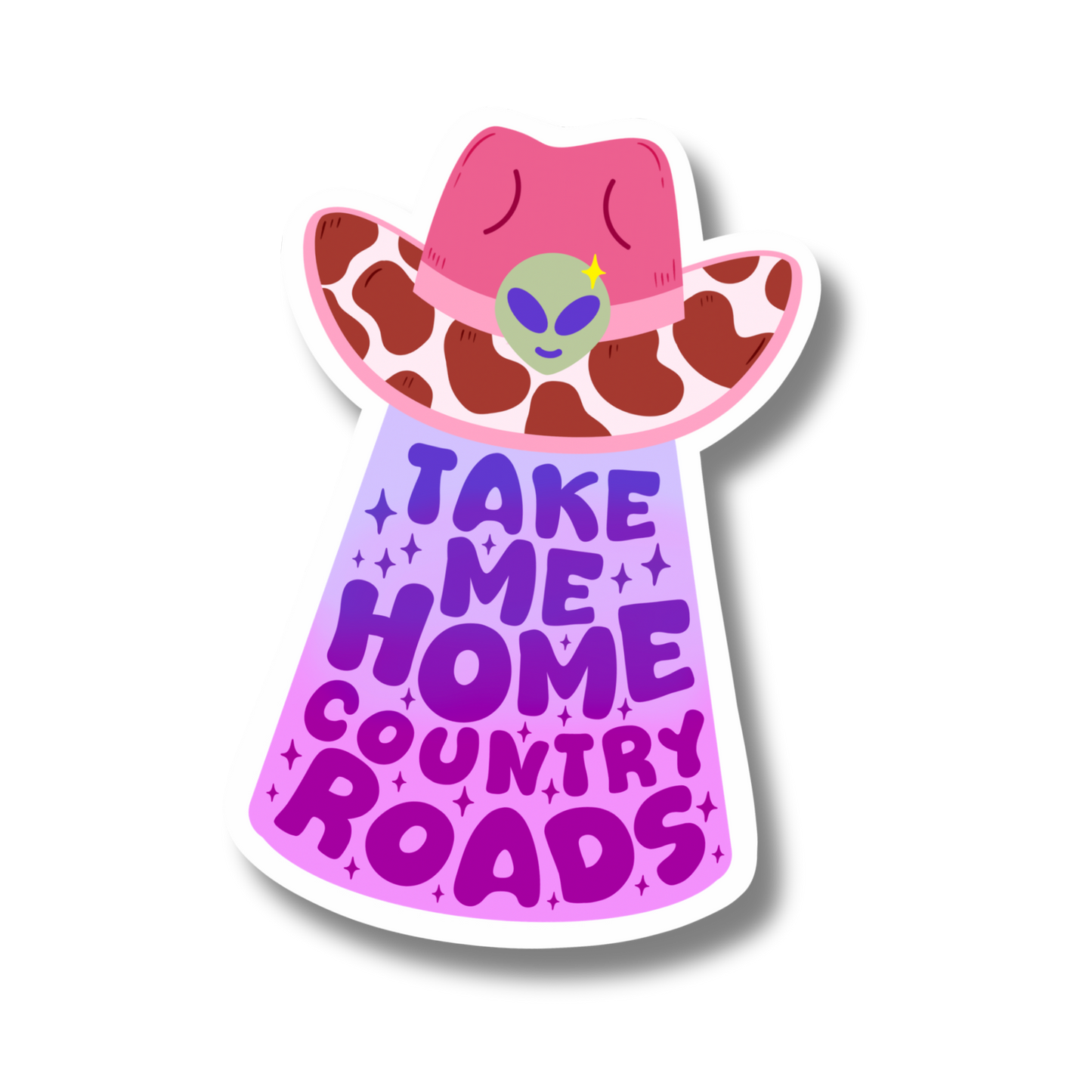 Country Roads Vinyl Sticker