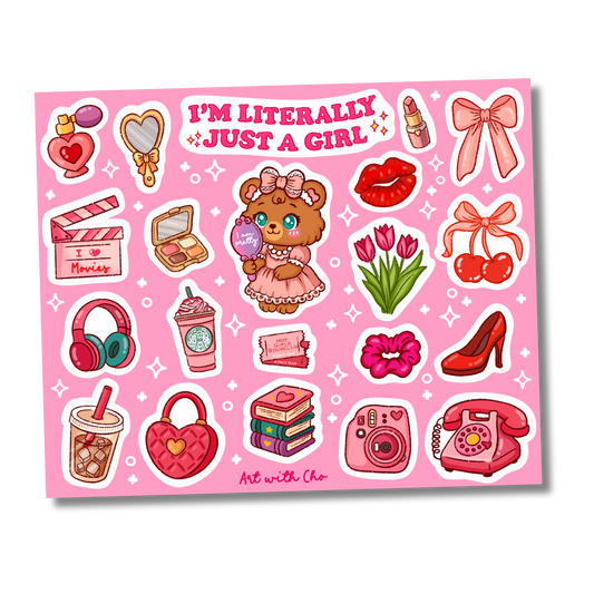 Just a girl - Sticker Sheet