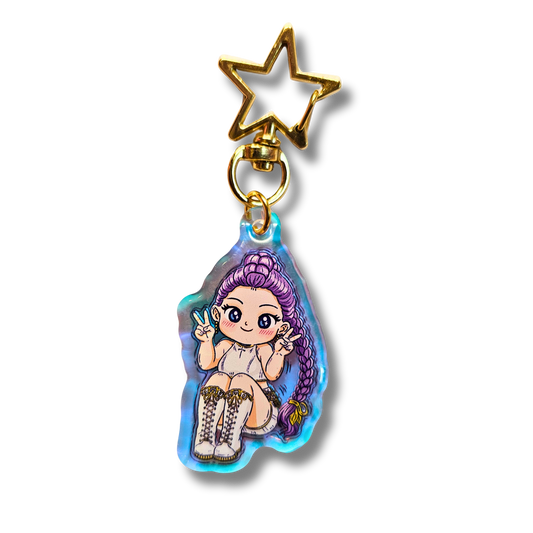 Rumi Huntrix- Kpop Demon Hunter Rainbow Acrylic Keychain